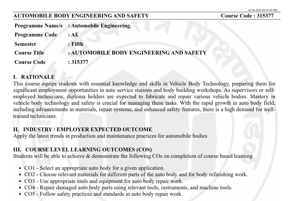 k scheme syllabus 